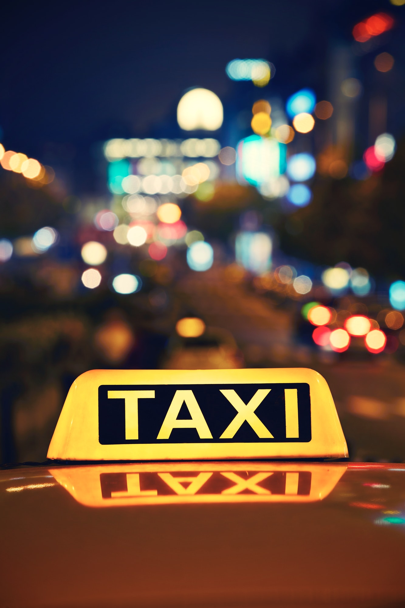 Taxi at night